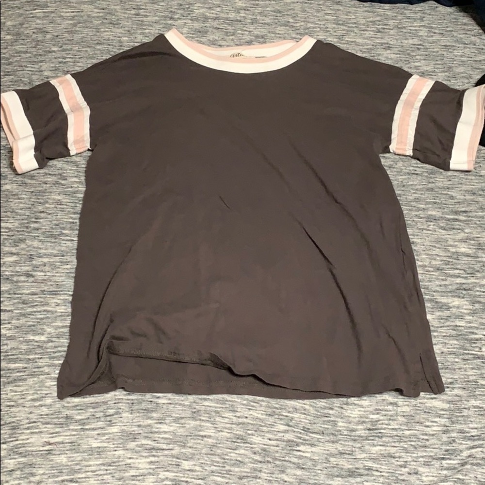 short sleeve varsity style tee